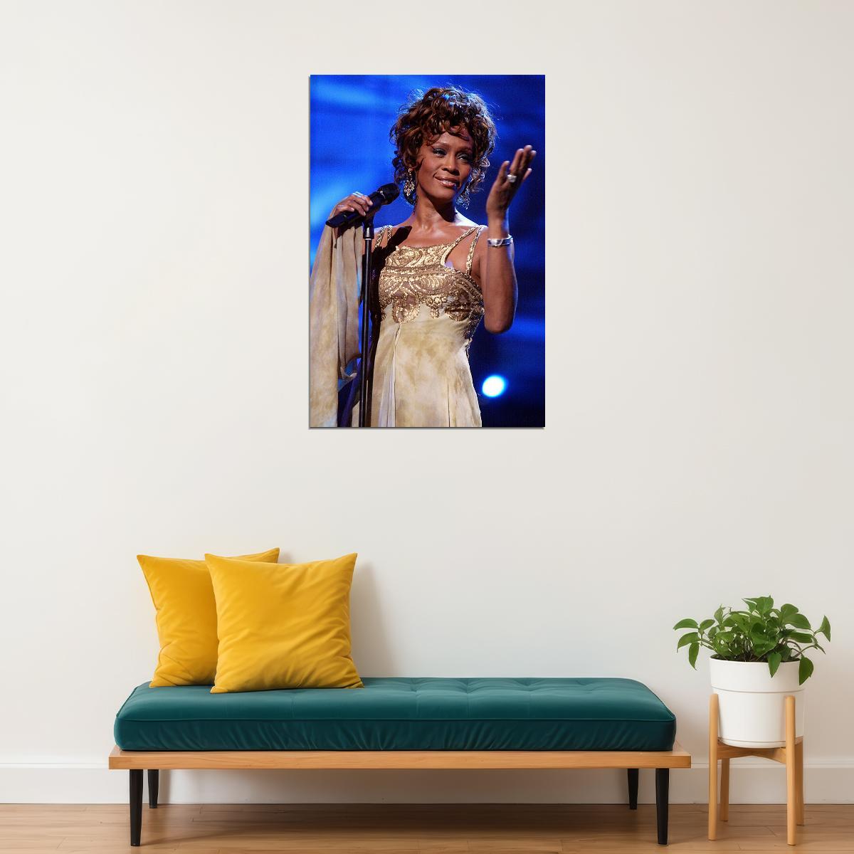Whitney Houston Singer Musician Artist Poster Wall Art Print Home Wall Decor - xonomax