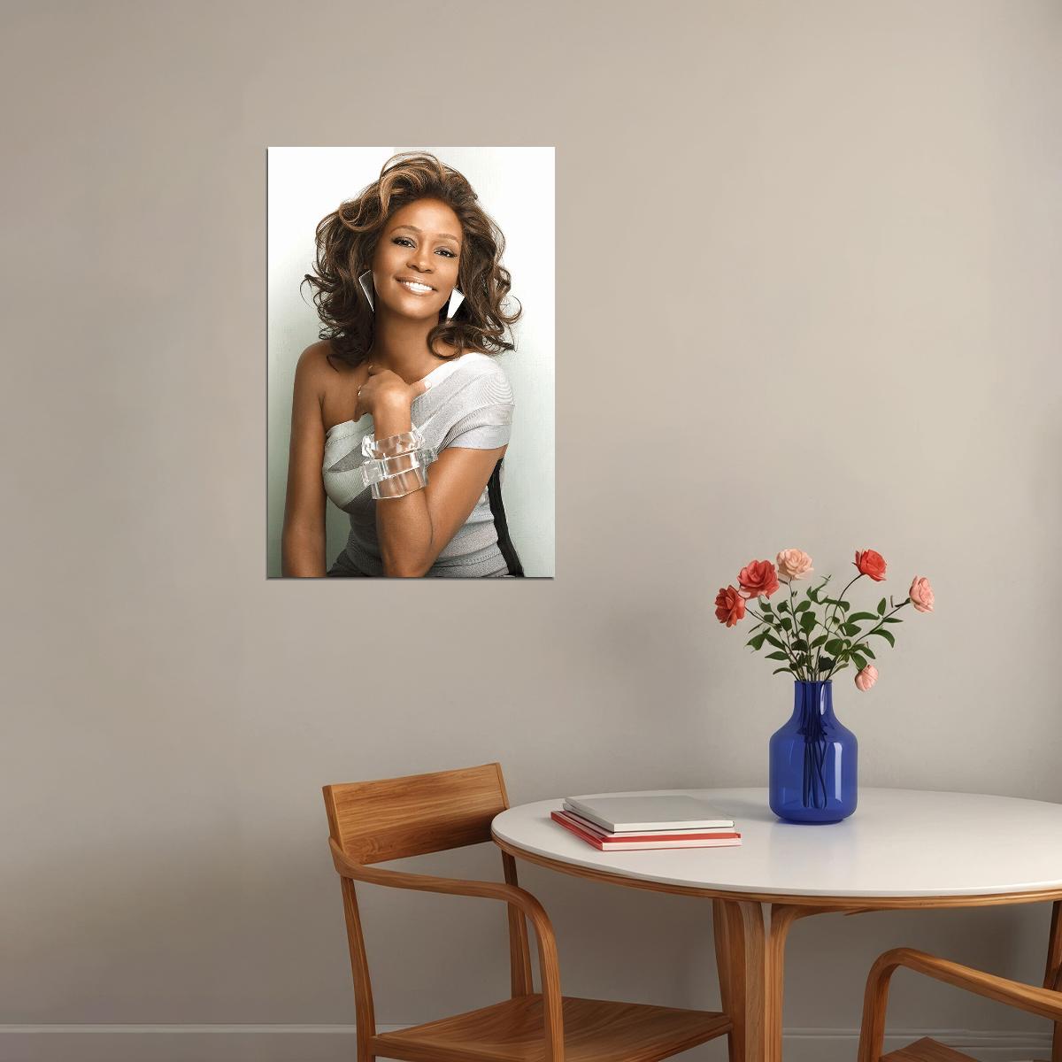 Whitney Houston Singer Musician Artist Poster Wall Art Print Home Wall Decor - xonomax