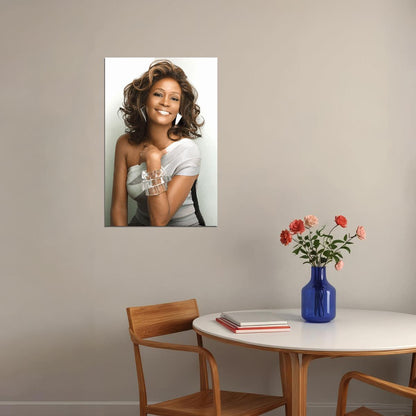 Whitney Houston Singer Musician Artist Poster Wall Art Print Home Wall Decor - xonomax
