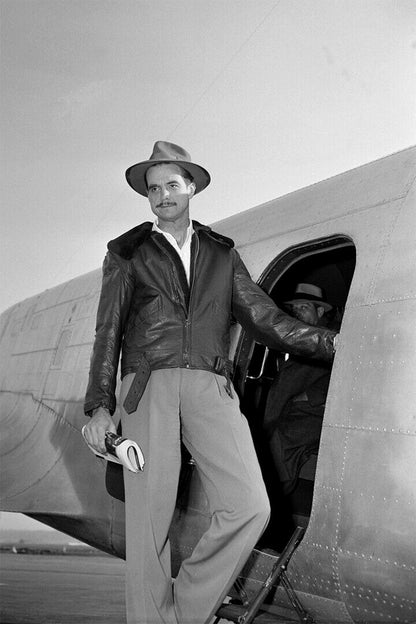 Howard Hughes On The Stairs Of The Plane Poster Wall Art Print Home Wall Decor - xonomax