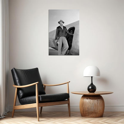 Howard Hughes On The Stairs Of The Plane Poster Wall Art Print Home Wall Decor - xonomax