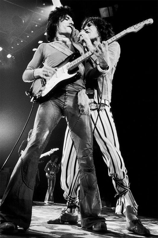 Mick Jagger And Keith Richards On Stage Poster Wall Art Print Home Wall Decor - xonomax