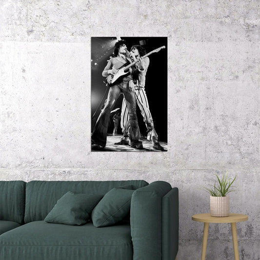 Mick Jagger And Keith Richards On Stage Poster Wall Art Print Home Wall Decor - xonomax