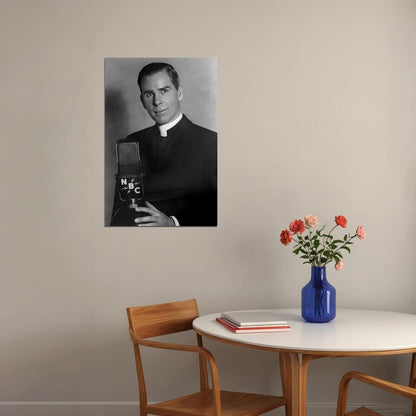 Portrait Of Bishop Fulton Sheen Poster Wall Art Print Home Wall Decor - xonomax