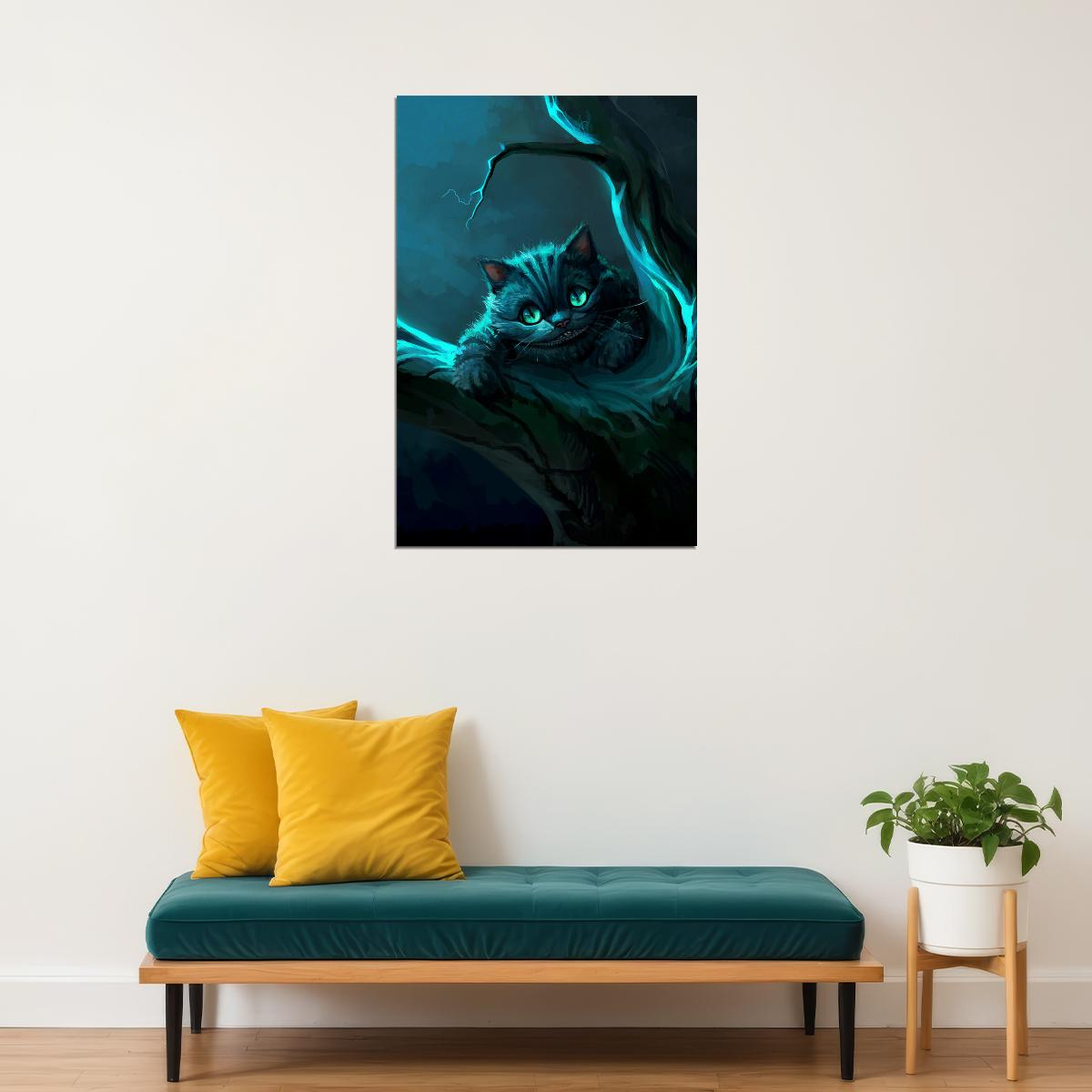 Cheshire Cat Alice In Wonderland Animation Movie Poster Wall Art Print Home Wall Decor - xonomax