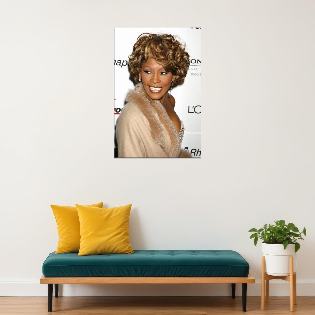 Whitney Houston Singer Musician Artist Poster Wall Art Print Home Wall Decor - xonomax