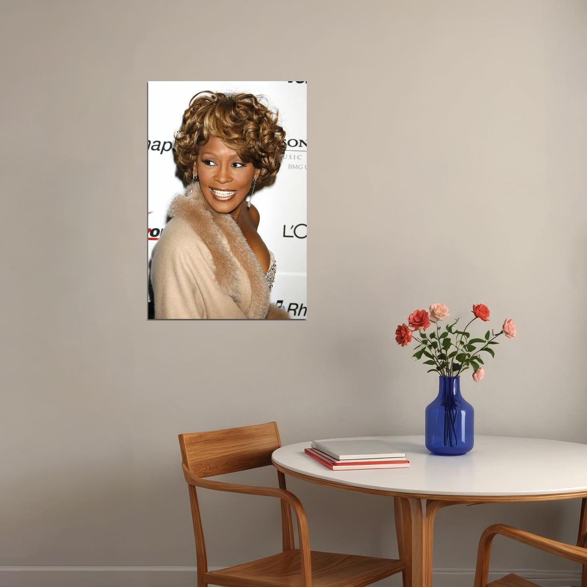 Whitney Houston Singer Musician Artist Poster Wall Art Print Home Wall Decor - xonomax