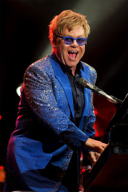 Musician Elton John Performing At The Forum Poster Wall Art Print Home Wall Decor - xonomax