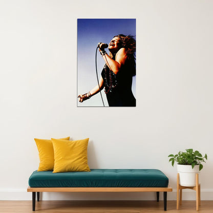 Janis Joplin Singing At Woodstock Poster Wall Art Print Home Wall Decor - xonomax