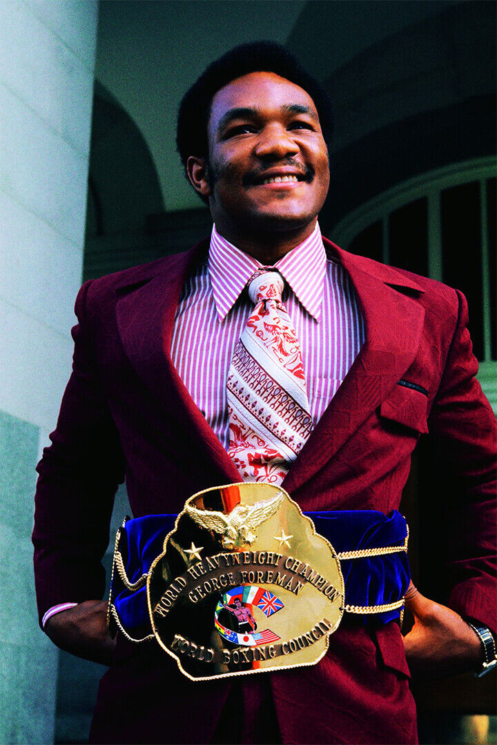 George Foreman With World Title Poster Wall Art Print Home Wall Decor - xonomax