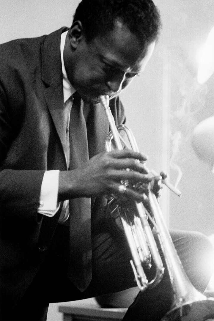Miles Davis Playing Trumpet Composer Poster Wall Art Print Home Wall Decor - xonomax