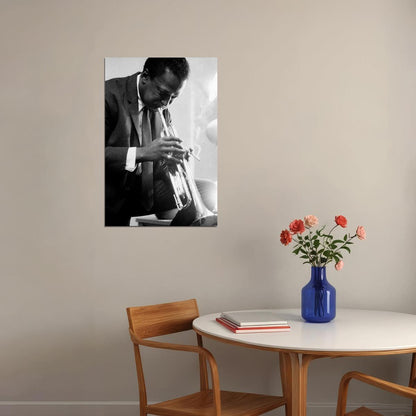 Miles Davis Playing Trumpet Composer Poster Wall Art Print Home Wall Decor - xonomax