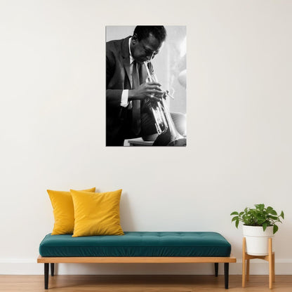 Miles Davis Playing Trumpet Composer Poster Wall Art Print Home Wall Decor - xonomax