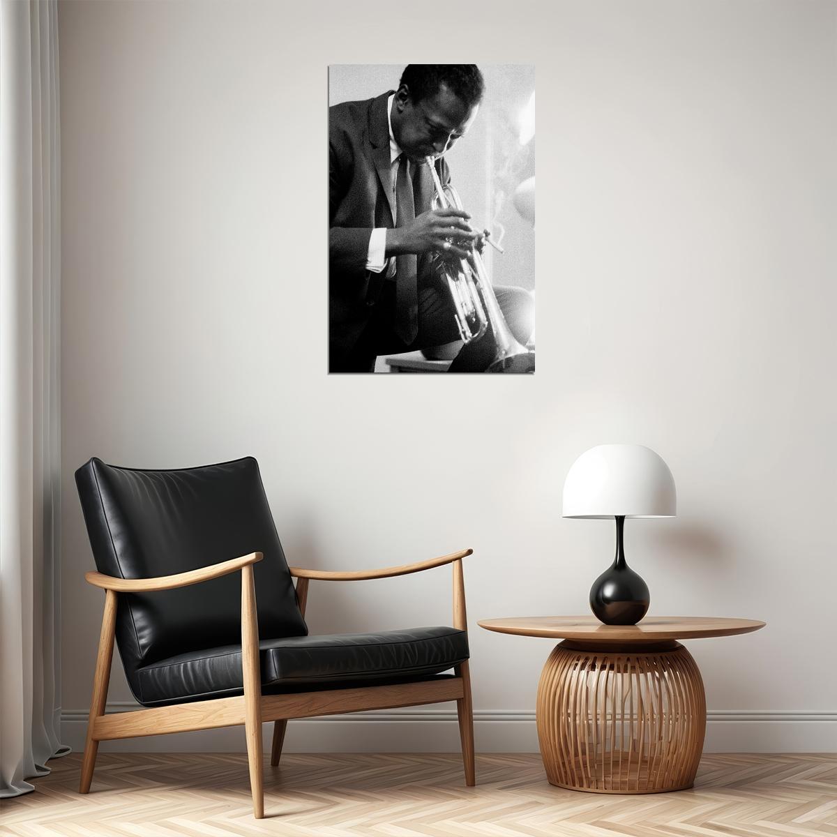Miles Davis Playing Trumpet Composer Poster Wall Art Print Home Wall Decor - xonomax