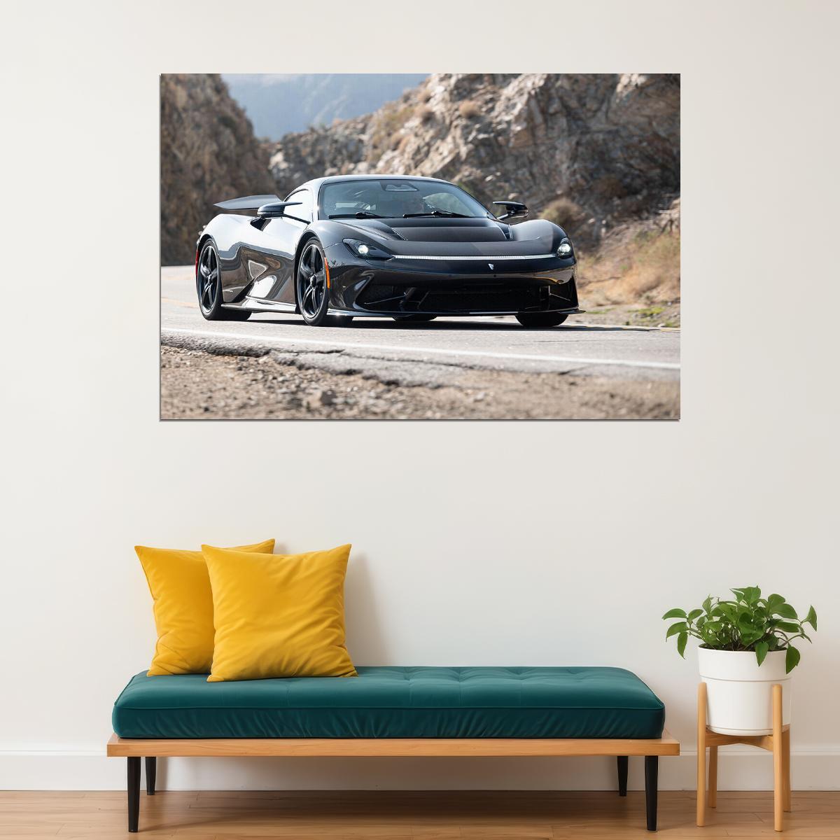 Pininfarina Battista On Road Driving Performance Poster Wall Art Print Home Wall Decor