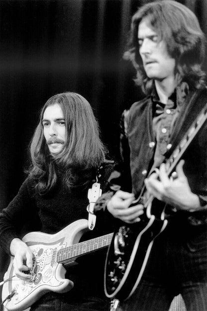 George Harrison And Eric Clapton Performing Poster Wall Art Print Home Wall Decor - xonomax