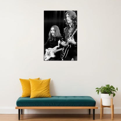 George Harrison And Eric Clapton Performing Poster Wall Art Print Home Wall Decor - xonomax