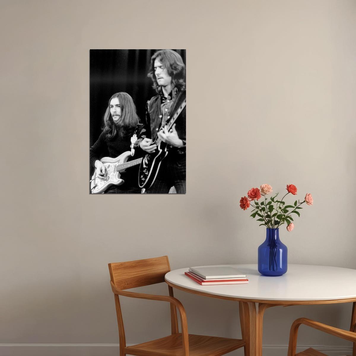 George Harrison And Eric Clapton Performing Poster Wall Art Print Home Wall Decor - xonomax