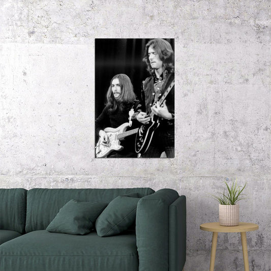 George Harrison And Eric Clapton Performing Poster Wall Art Print Home Wall Decor - xonomax