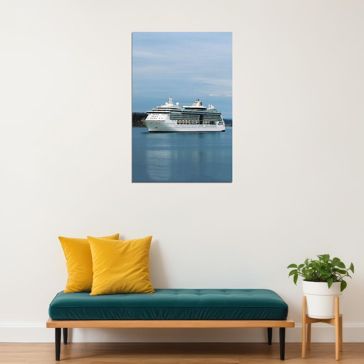 Royal Viking Sun Cruise Ship In Port Poster Wall Art Print Home Wall Decor