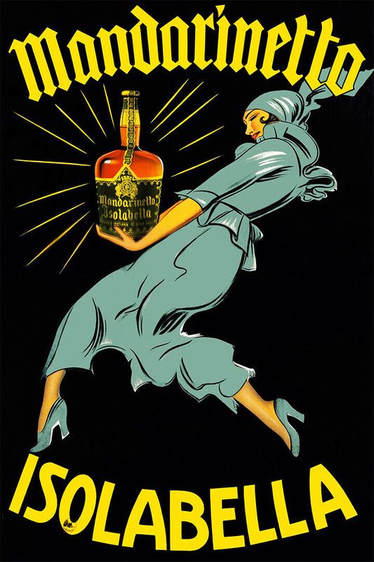 Mandarinetto Isolabella Vintage Advertising Poster Wall Art Print Home Wall Decor - xonomax