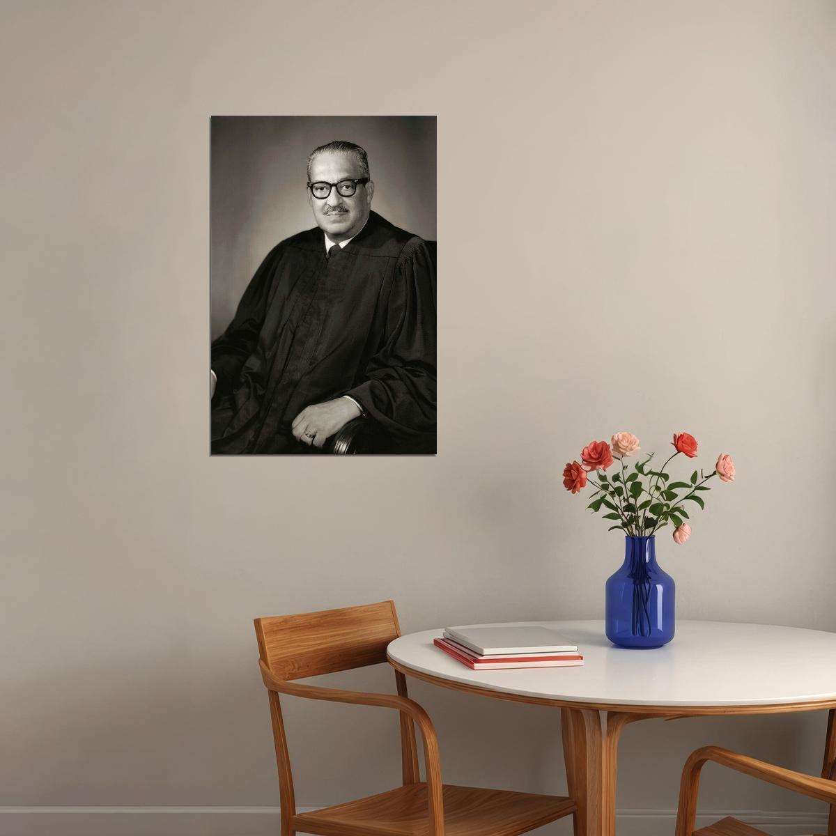 Thurgood Marshall American Lawyer Poster Wall Art Print Home Wall Decor - xonomax