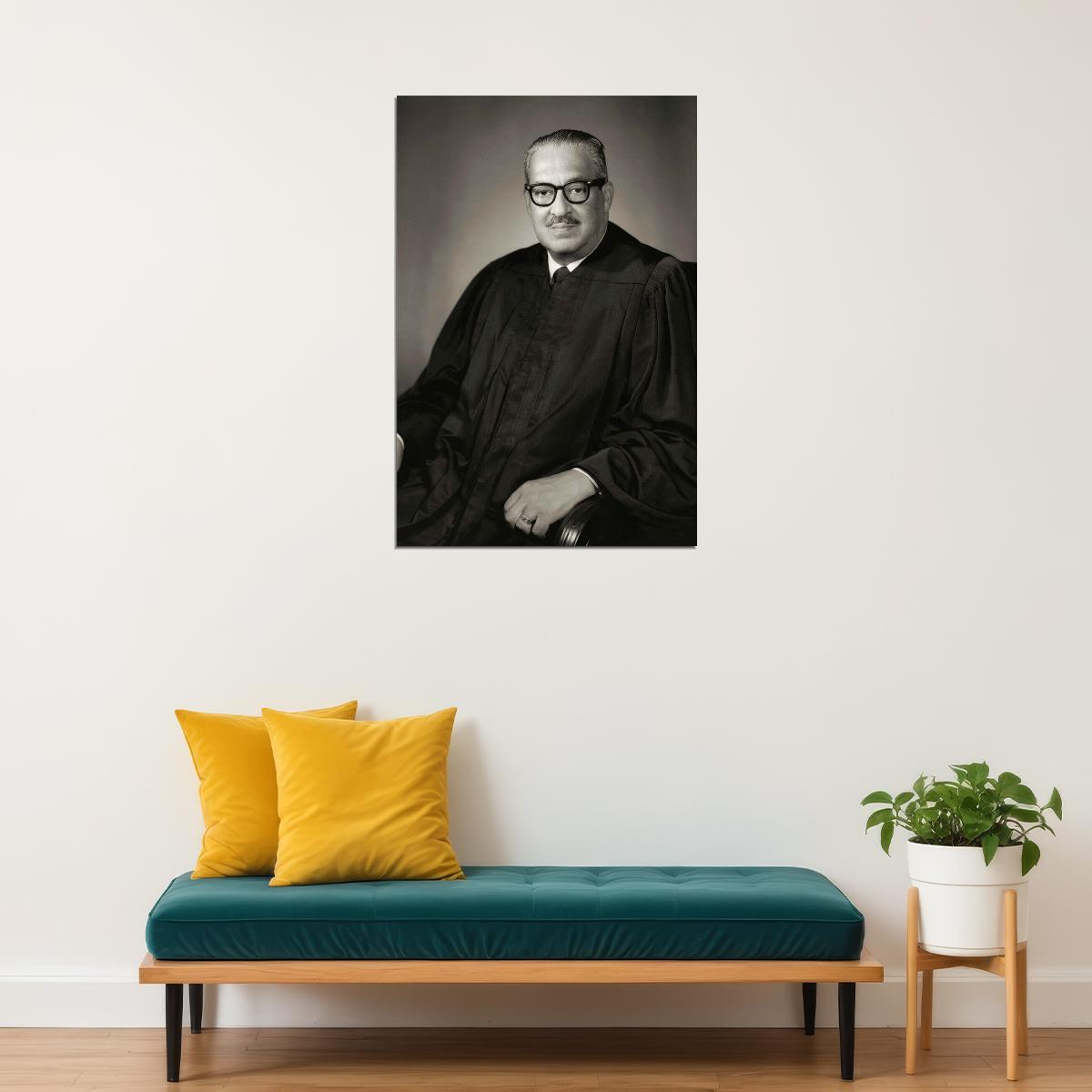 Thurgood Marshall American Lawyer Poster Wall Art Print Home Wall Decor - xonomax