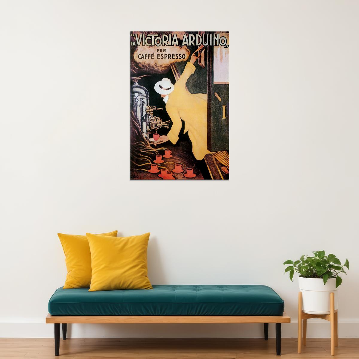 La Victoria Arduino Vintage Expresso Coffee Poster Wall Art Print Home Wall Decor
