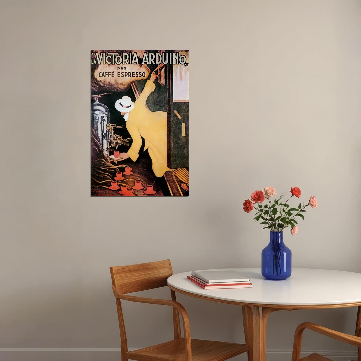 La Victoria Arduino Vintage Expresso Coffee Poster Wall Art Print Home Wall Decor