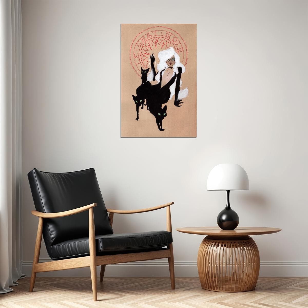 Black Cat By Steinlen Fine 1895 Poster Wall Art Print Home Wall Decor - xonomax