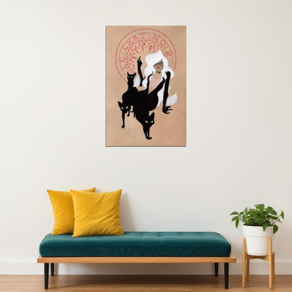 Black Cat By Steinlen Fine 1895 Poster Wall Art Print Home Wall Decor - xonomax
