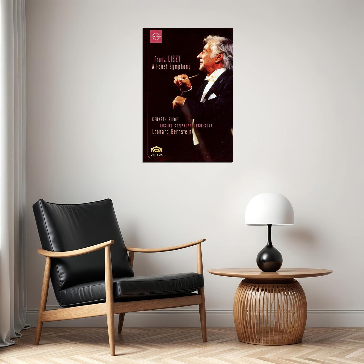 Leonard Bernstein Conducting Boston Symphony Poster Wall Art Print Home Wall Decor - xonomax