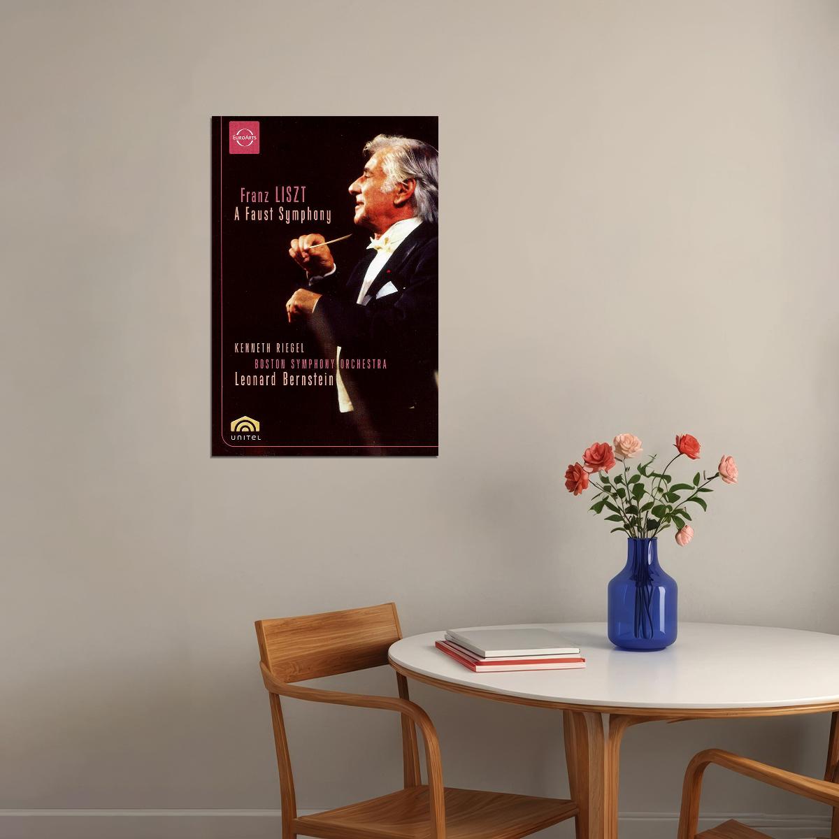 Leonard Bernstein Conducting Boston Symphony Poster Wall Art Print Home Wall Decor - xonomax