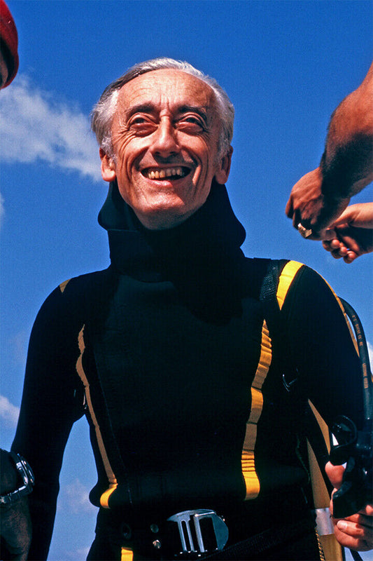 Sea Explorer Jacques Cousteau And Crew Member Making Plans Poster Wall Art Print Home Wall Decor