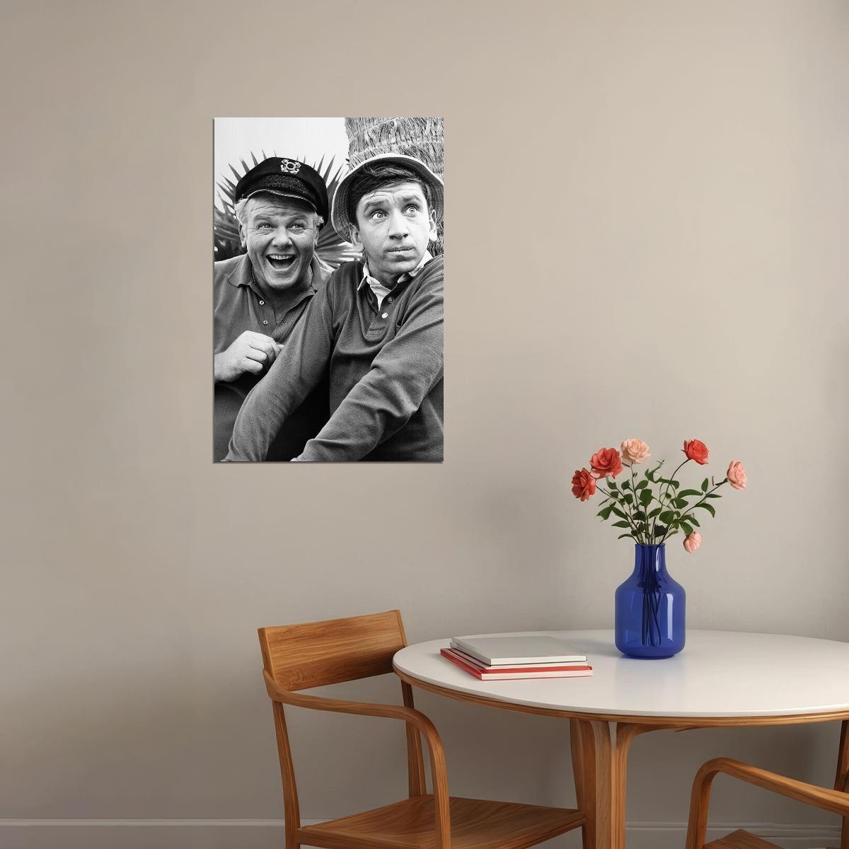 Alan Hale And Bob Denver In Gilligan's Island Poster Wall Art Print Home Wall Decor - xonomax