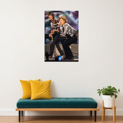 Mick Jagger Singing In Concert Poster Wall Art Print Home Wall Decor - xonomax