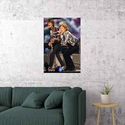 Mick Jagger Singing In Concert Poster Wall Art Print Home Wall Decor - xonomax