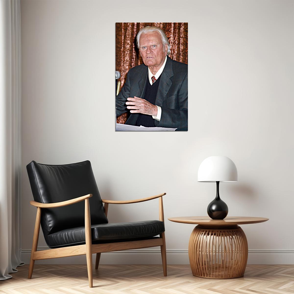 Evangelist Billy Graham Preaching In New York Poster Wall Art Print Home Wall Decor - xonomax