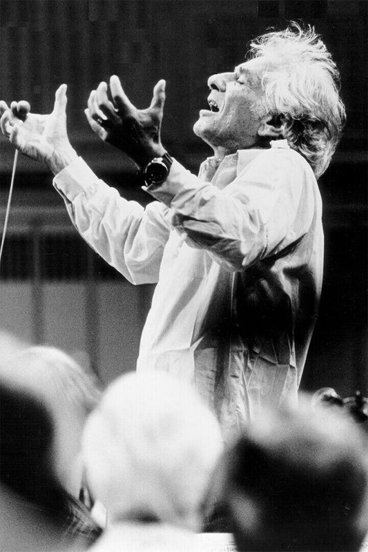 Leonard Bernstein Leading Orchestra Poster Wall Art Print Home Wall Decor - xonomax
