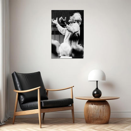 Leonard Bernstein Leading Orchestra Poster Wall Art Print Home Wall Decor - xonomax