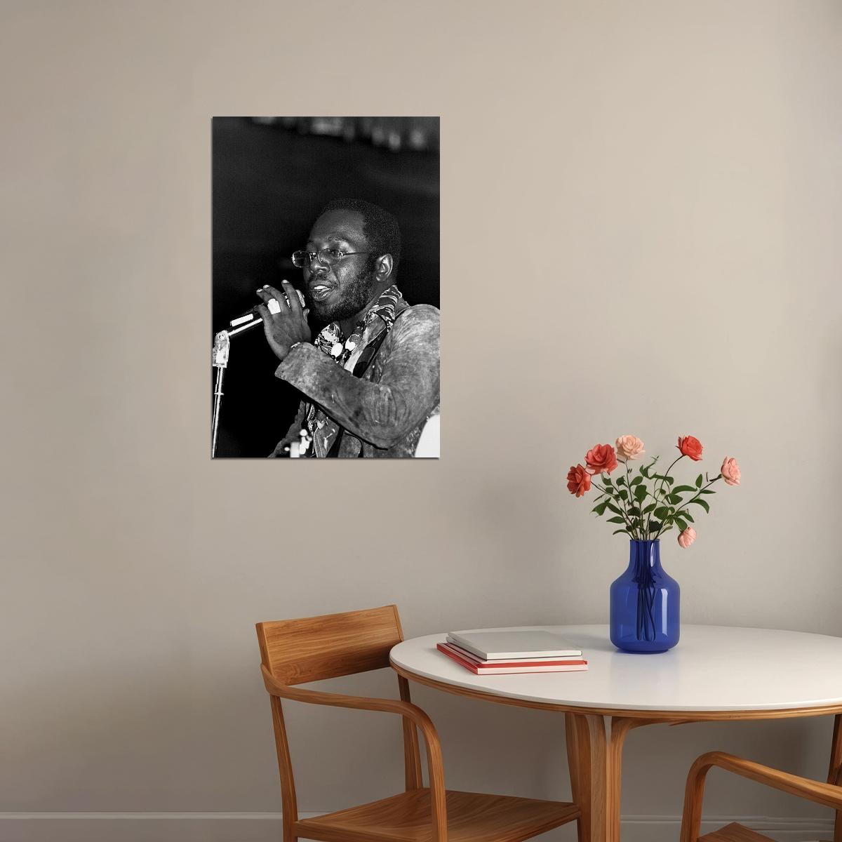 Curtis Mayfield Singing Poster Wall Art Print Home Wall Decor - xonomax