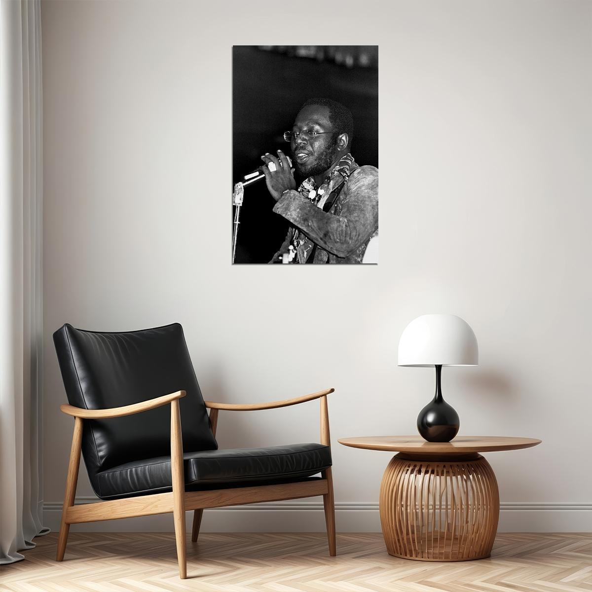 Curtis Mayfield Singing Poster Wall Art Print Home Wall Decor - xonomax