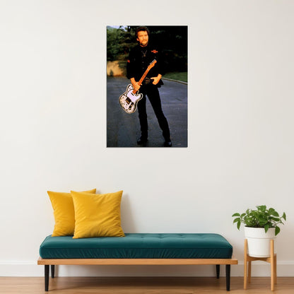 Waylon Jennings Relaxing In Chair Poster Wall Art Print Home Wall Decor - xonomax