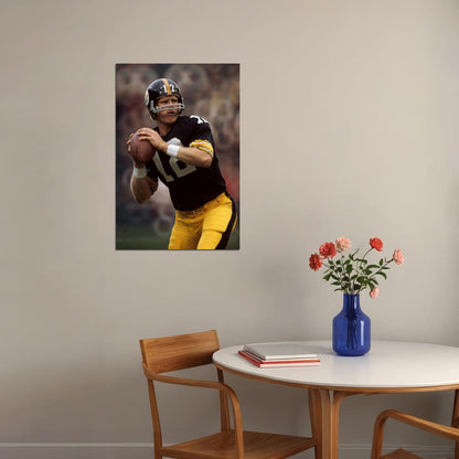Terry Bradshaw Pittsburgh Quarterback Football Player Poster Wall Art Print Home Wall Decor - xonomax