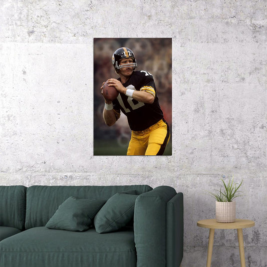Terry Bradshaw Pittsburgh Quarterback Football Player Poster Wall Art Print Home Wall Decor - xonomax