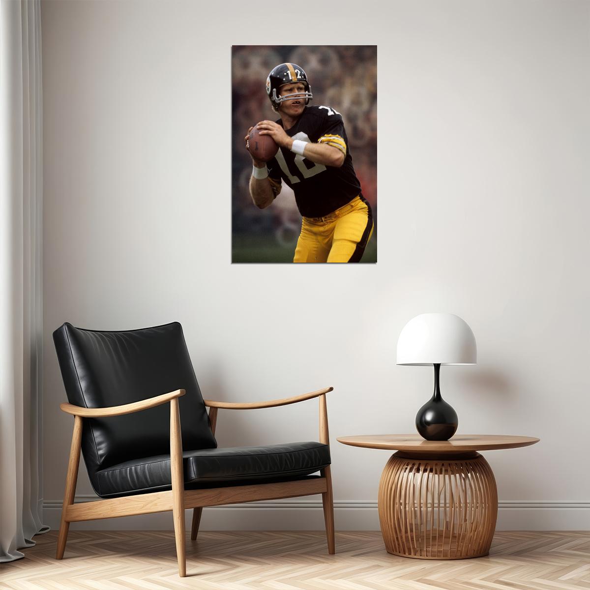 Terry Bradshaw Pittsburgh Quarterback Football Player Poster Wall Art Print Home Wall Decor - xonomax