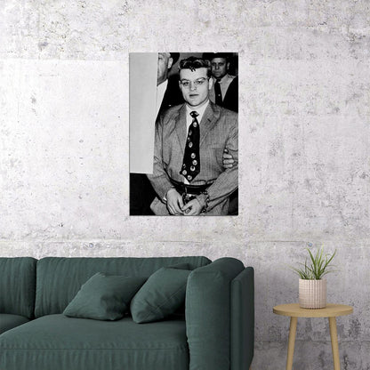 Murder Suspect Charles Starkweather Led To Courtroom Poster Wall Art Print Home Wall Decor - xonomax