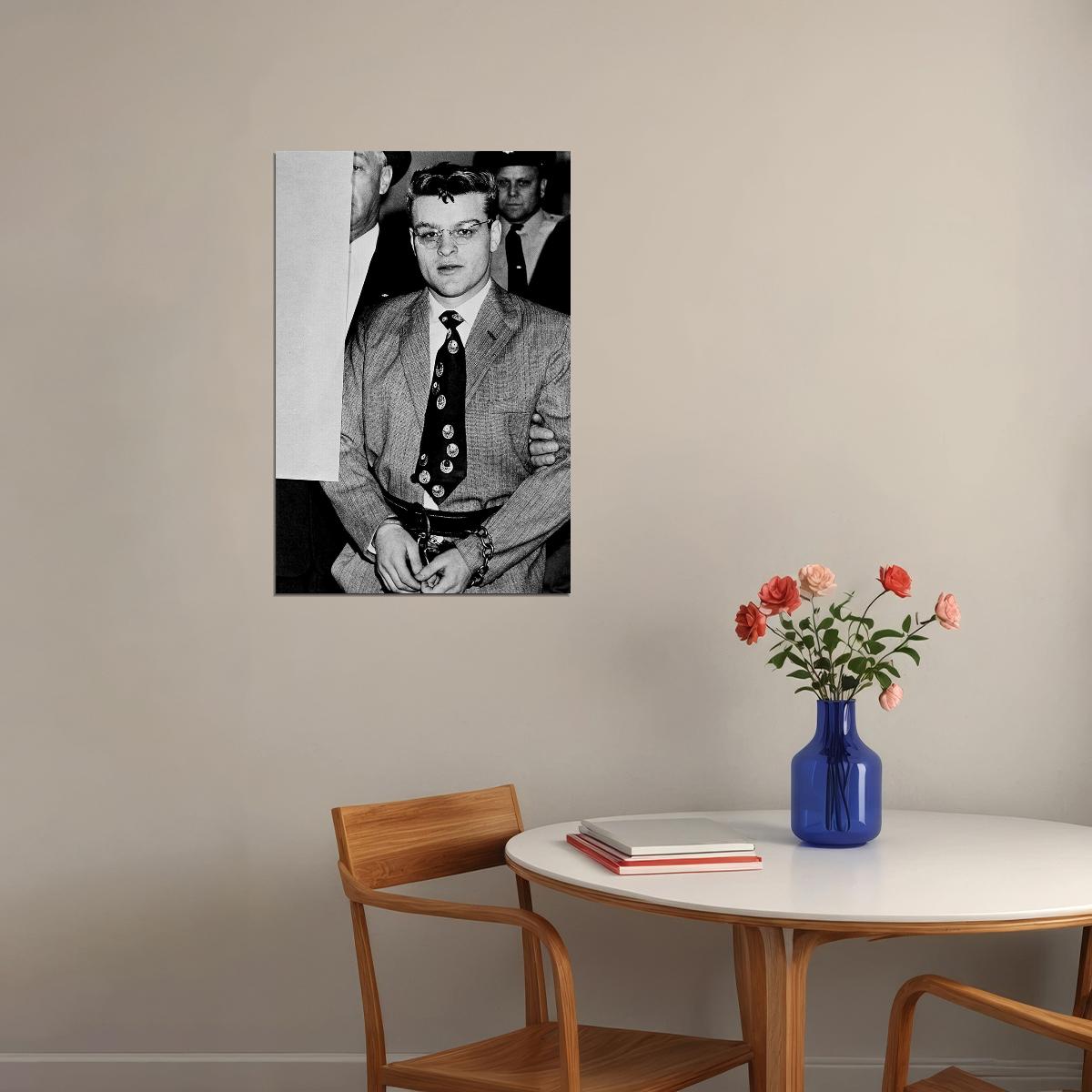 Murder Suspect Charles Starkweather Led To Courtroom Poster Wall Art Print Home Wall Decor - xonomax