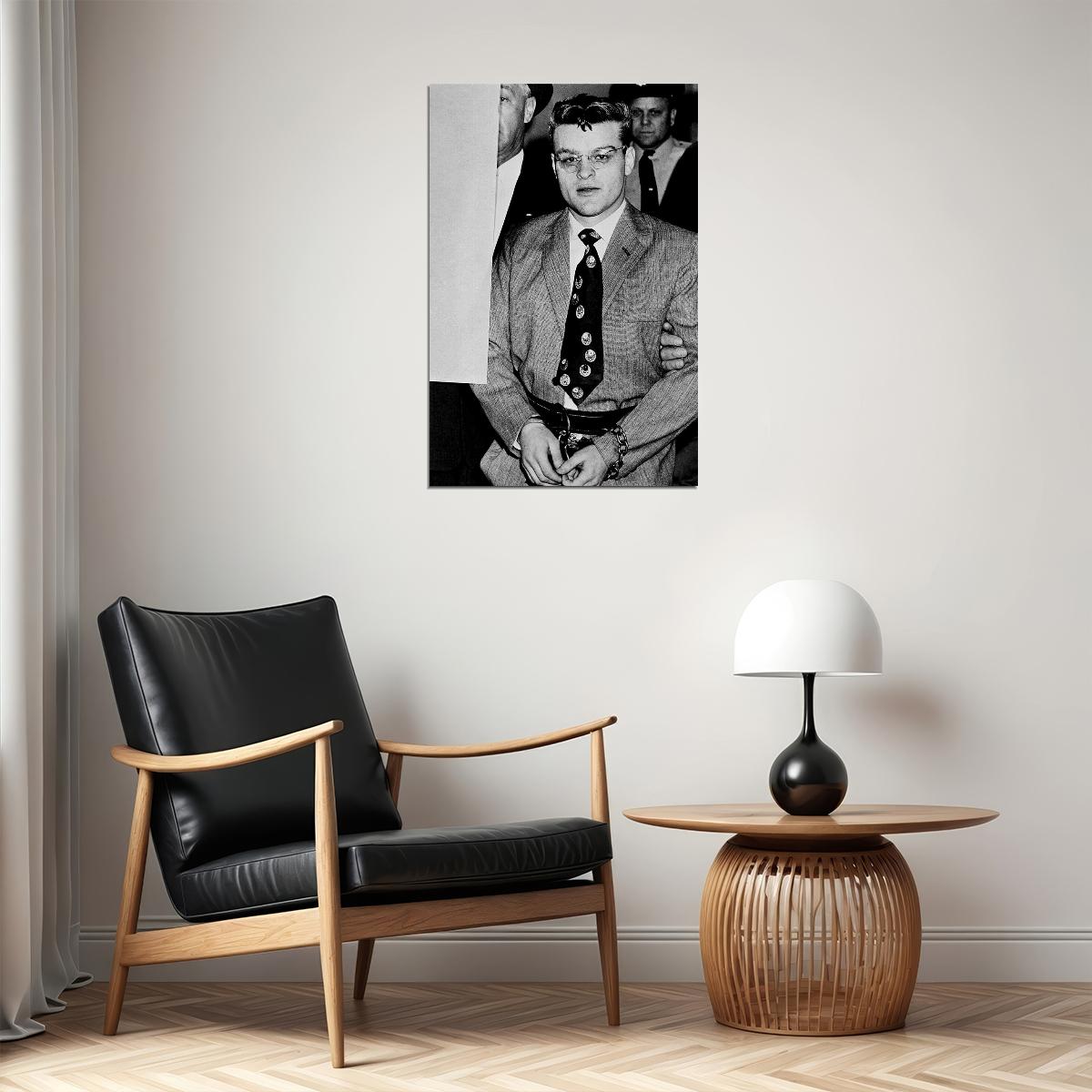 Murder Suspect Charles Starkweather Led To Courtroom Poster Wall Art Print Home Wall Decor - xonomax