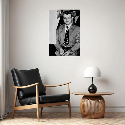 Murder Suspect Charles Starkweather Led To Courtroom Poster Wall Art Print Home Wall Decor - xonomax